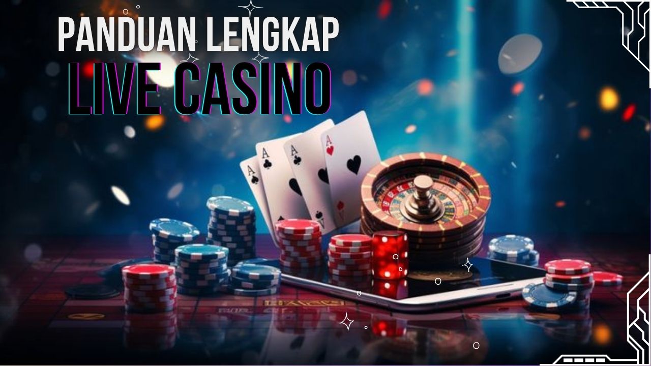 Seorang dealer profesional memimpin permainan di sebuah meja live casino online yang disiarkan secara streaming.